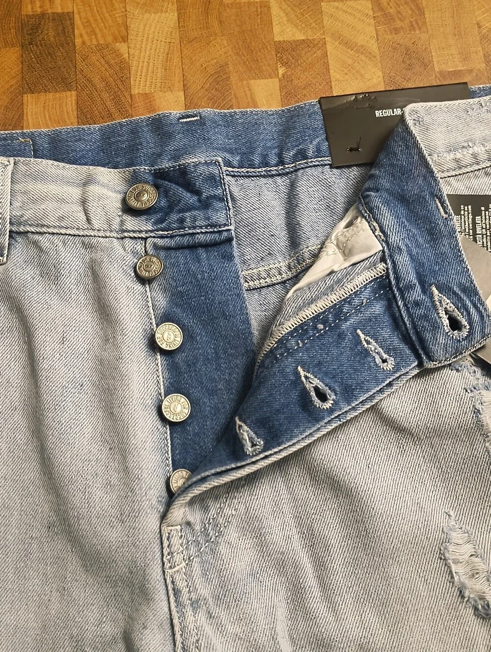 Diesel Light Blue Distressed Jean Shorts - Brand New W Tags